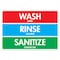 Signmission Public Safety, 48" Height, Decal, 36" x 48", Wash Rinse Sanitize Signs, Wash Rinse Sanitize Signs OS-NS-D-3648-25590 - alternate 1